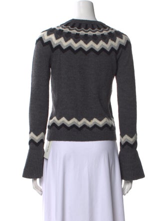 Red Valentino Printed Crew Neck Sweater