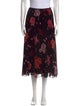 Red Valentino Floral Print Midi Length Skirt