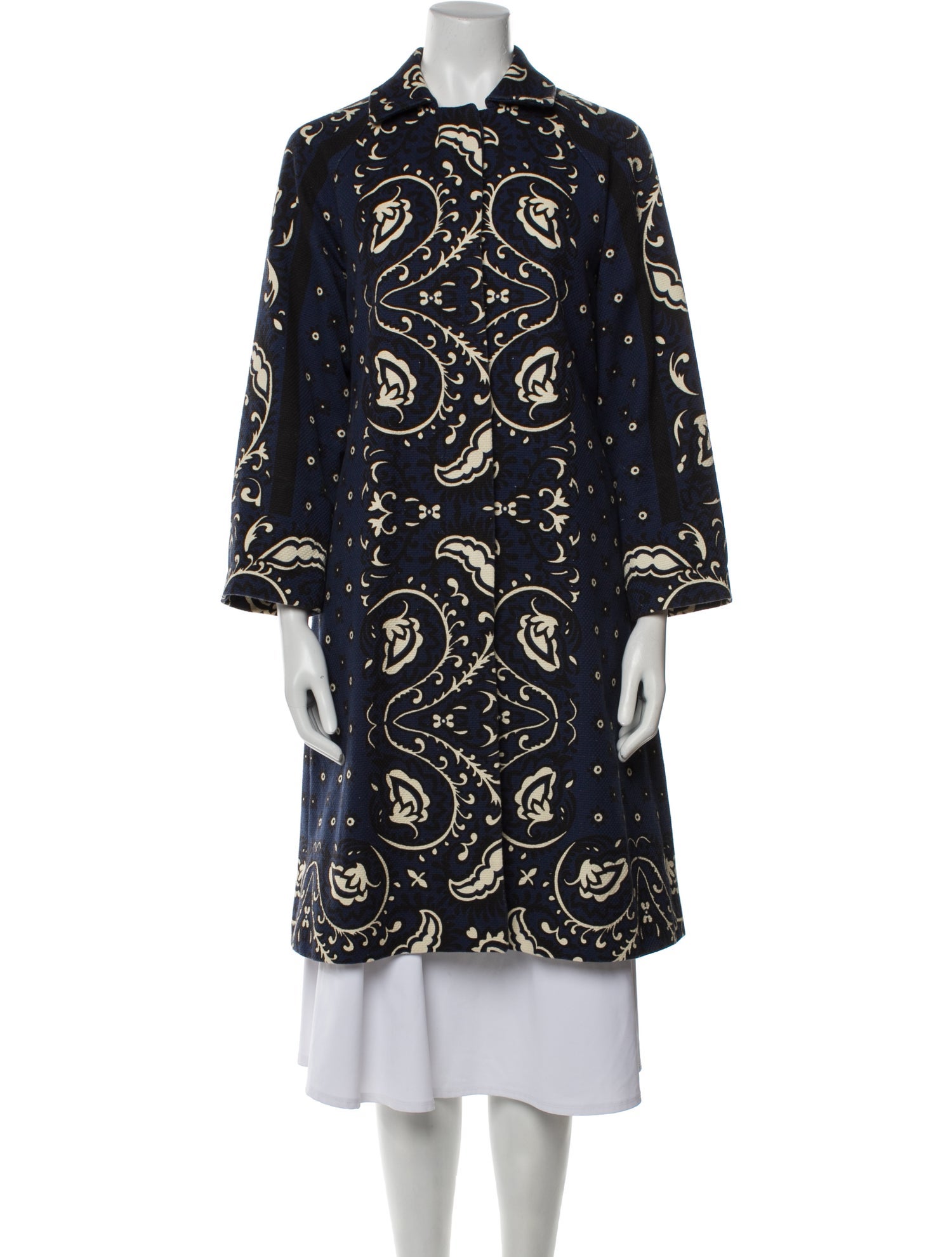 Red Valentino Floral Print Trench Coat