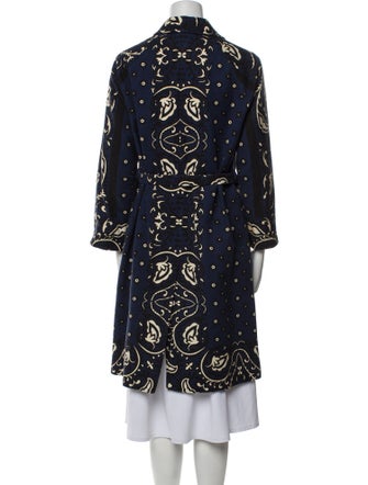 Red Valentino Floral Print Trench Coat