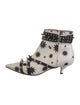 Red Valentino Leather Printed Lace-Up Boots