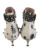 Red Valentino Leather Printed Lace-Up Boots