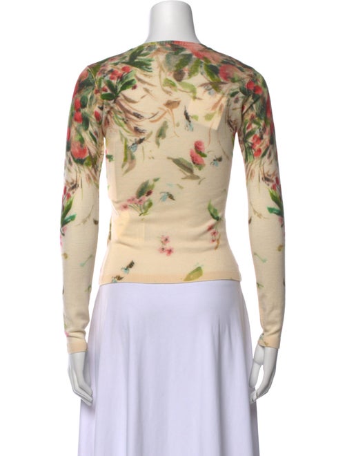 Red Valentino Virgin Wool Floral Print Sweater