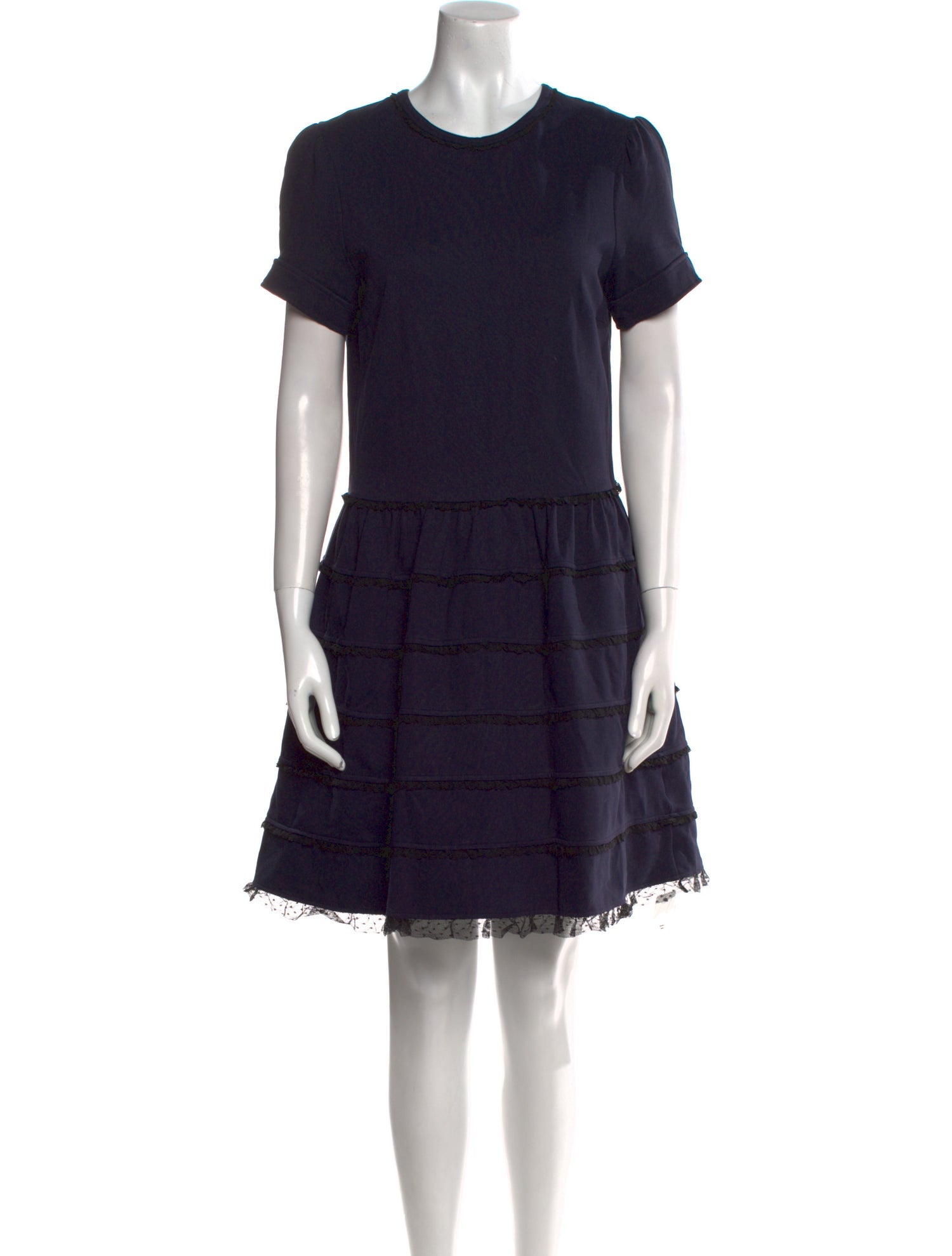 Red Valentino Crew Neck Mini Dress