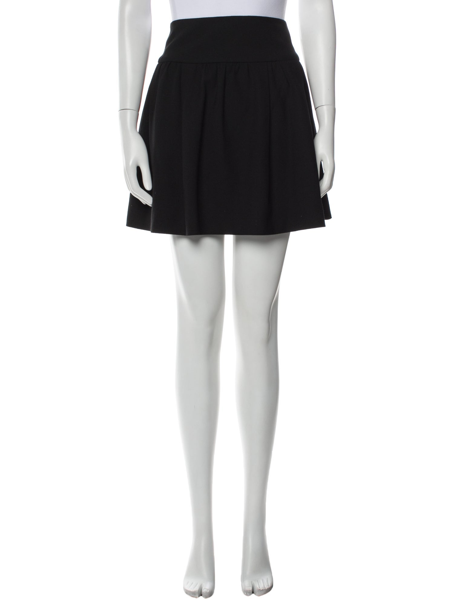 Red Valentino Pleated Accents Mini Skirt