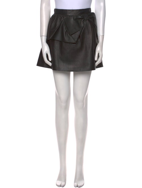 Red Valentino Leather Mini Skirt