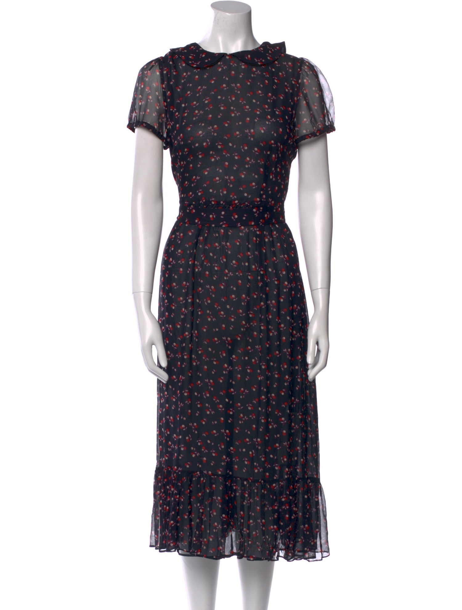 Red Valentino Floral Print Long Dress