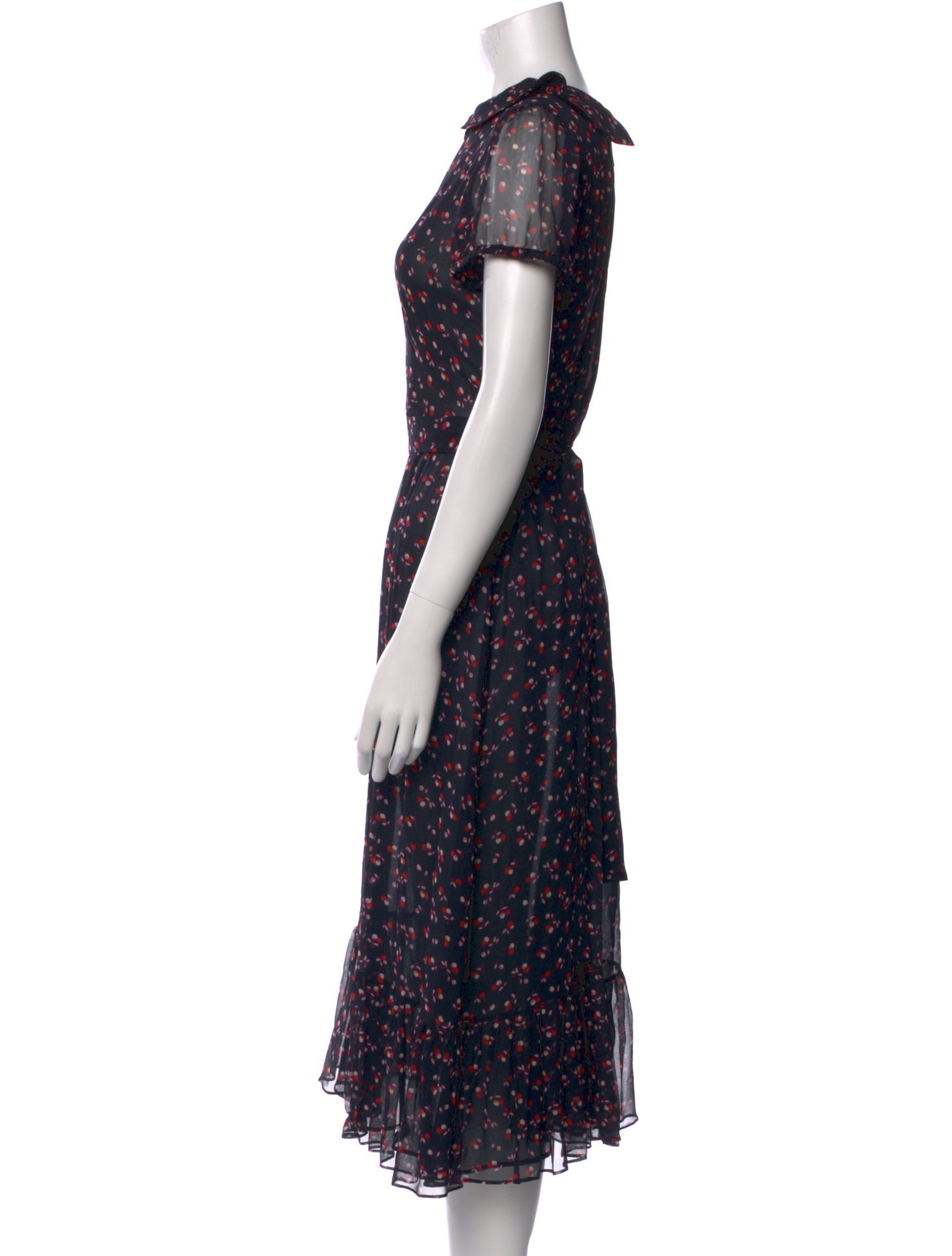 Red Valentino Floral Print Long Dress