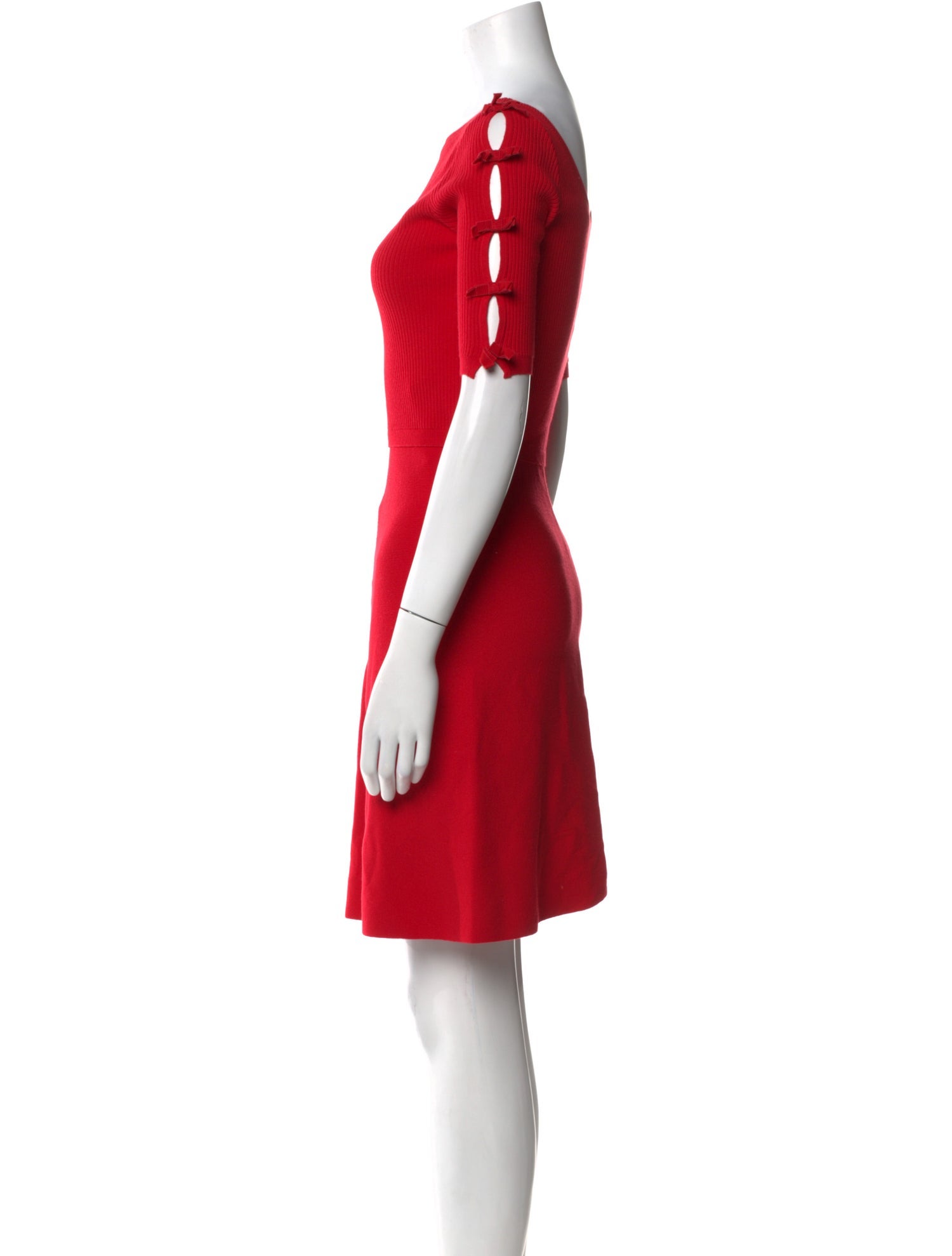 Red Valentino Bateau Neckline Mini Dress