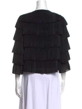 Red Valentino V-Neck Three-Quarter Sleeve Blouse