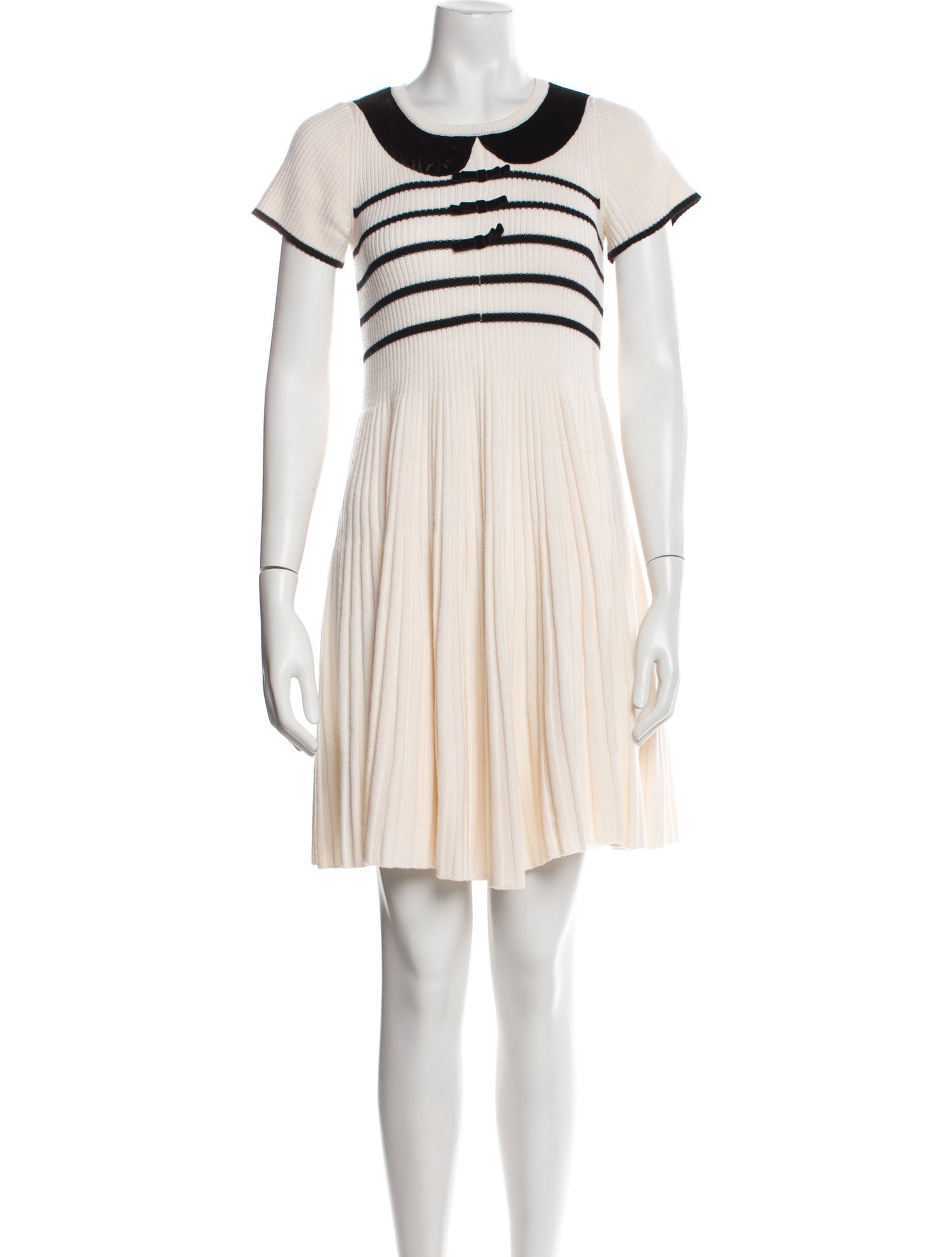 Red Valentino Virgin Wool Mini Dress
