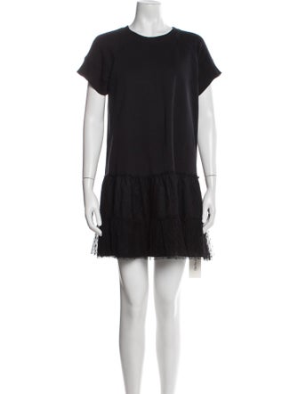 Red Valentino Crew Neck Mini Dress