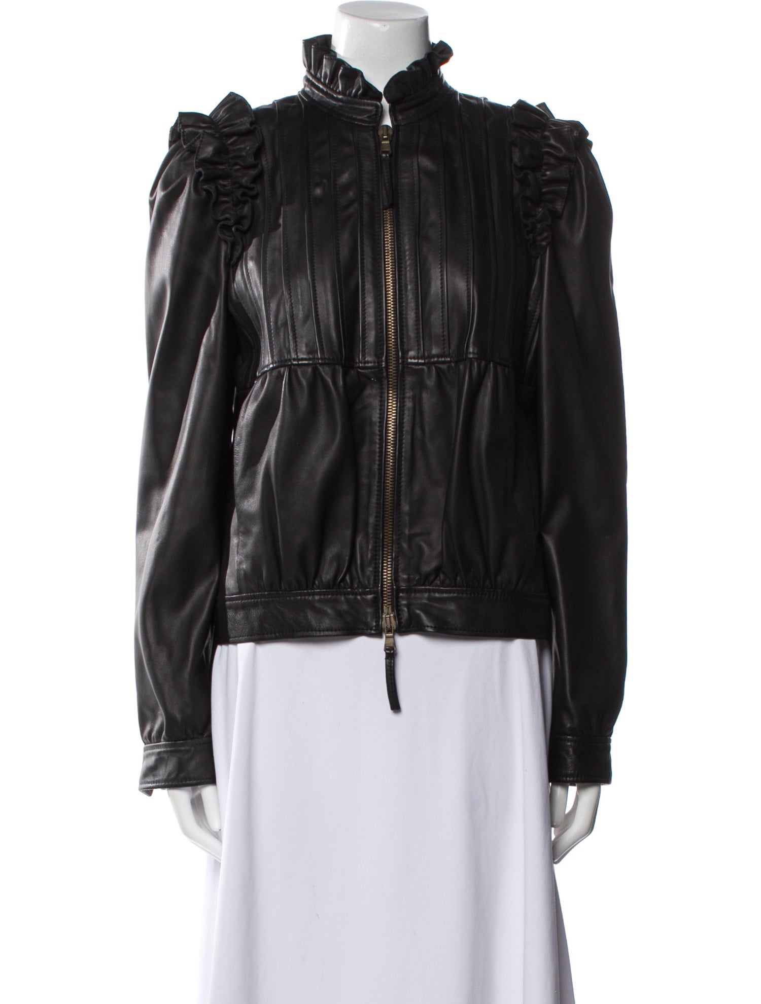 Red Valentino Lamb Leather Biker Jacket