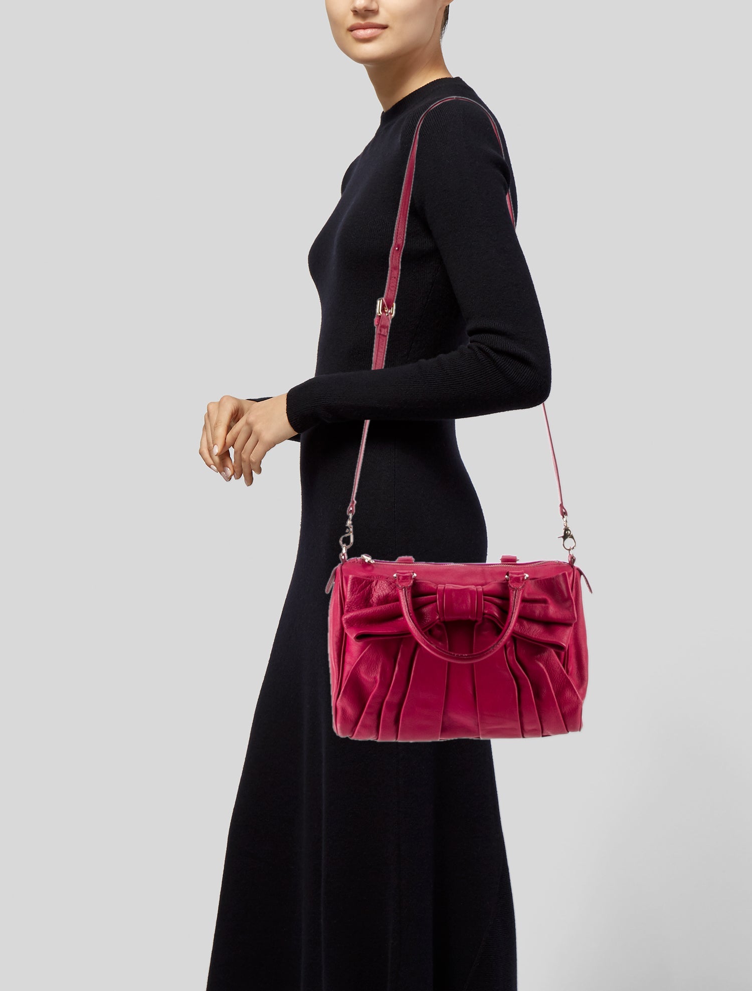 Red Valentino Leather Top Handle Bag