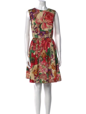 Red Valentino Floral Print Mini Dress