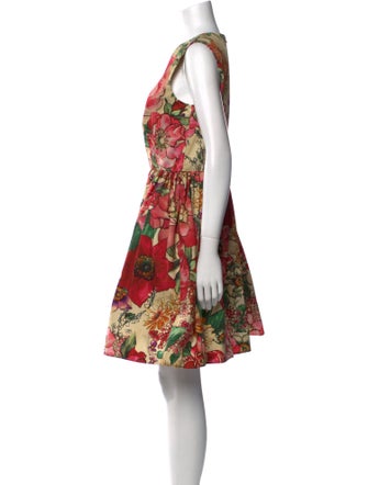 Red Valentino Floral Print Mini Dress