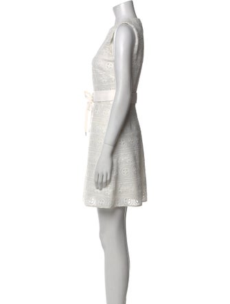 Red Valentino Crew Neck Mini Dress