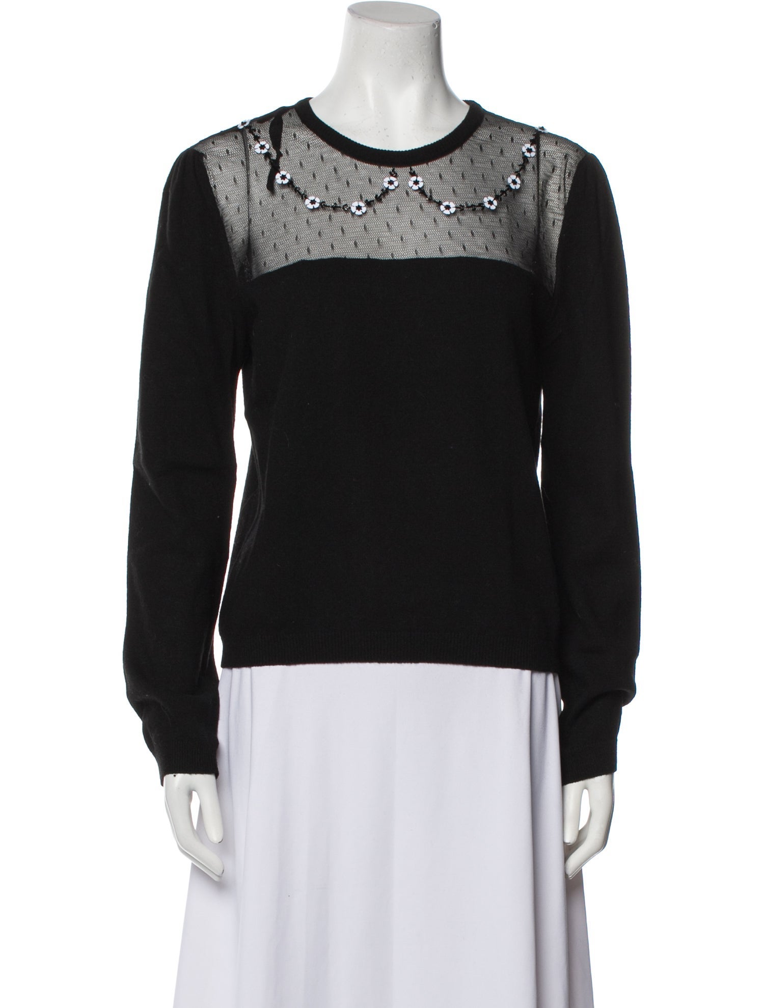 Red Valentino Virgin Wool Scoop Neck Sweater