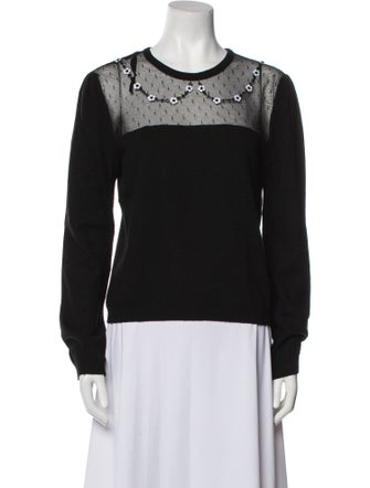 Red Valentino Virgin Wool Scoop Neck Sweater