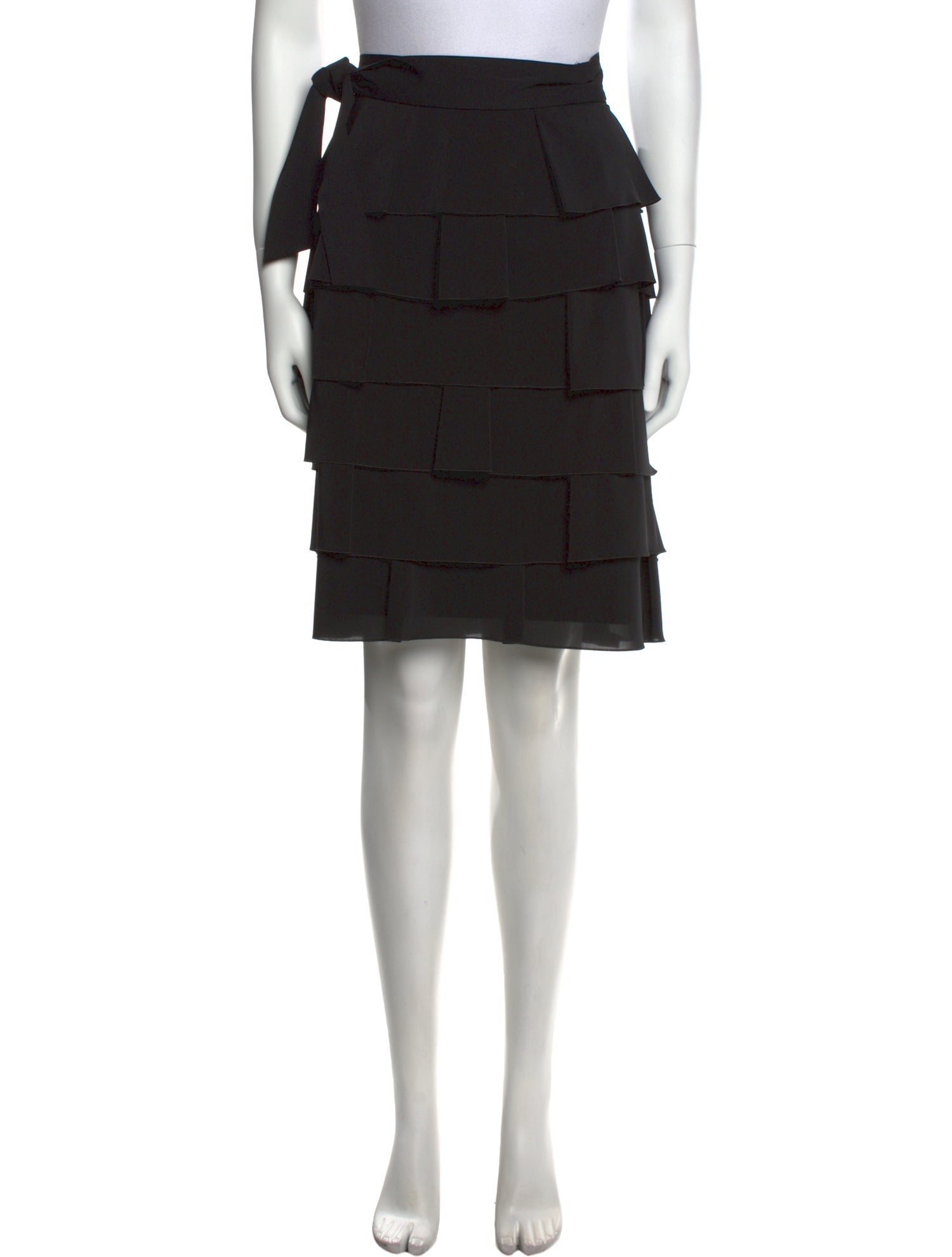 Red Valentino Ruffle Embellishment Knee-Length Skirt