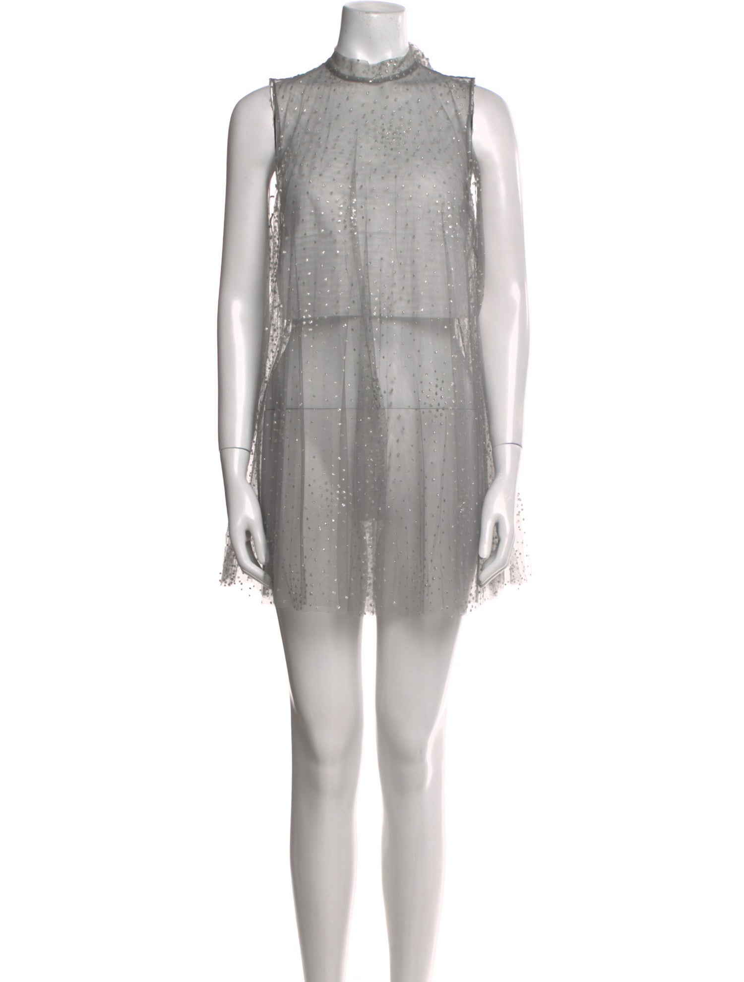 Red Valentino Mock Neck Mini Dress