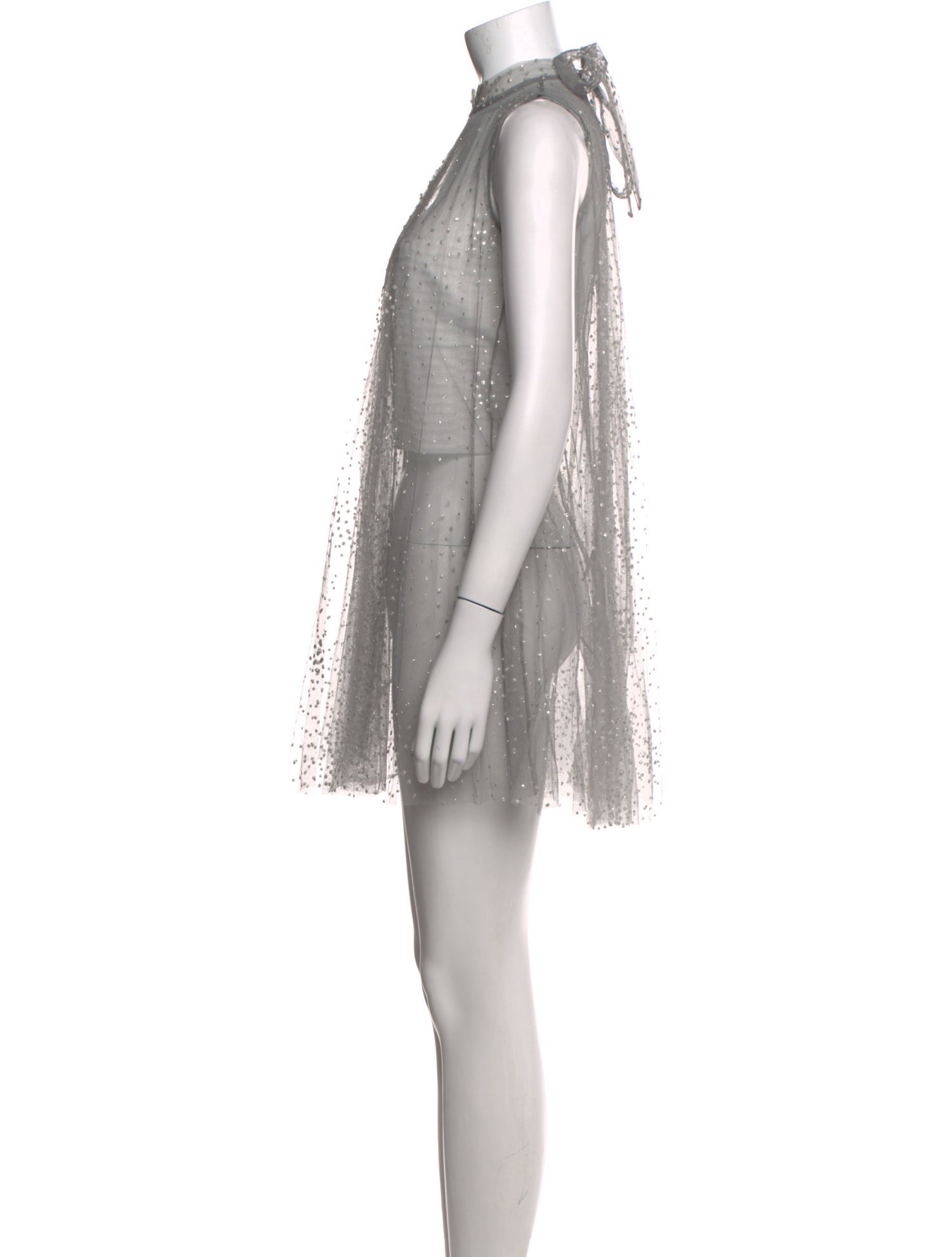 Red Valentino Mock Neck Mini Dress