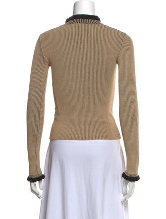 Red Valentino Paisley Print Mock Neck Top