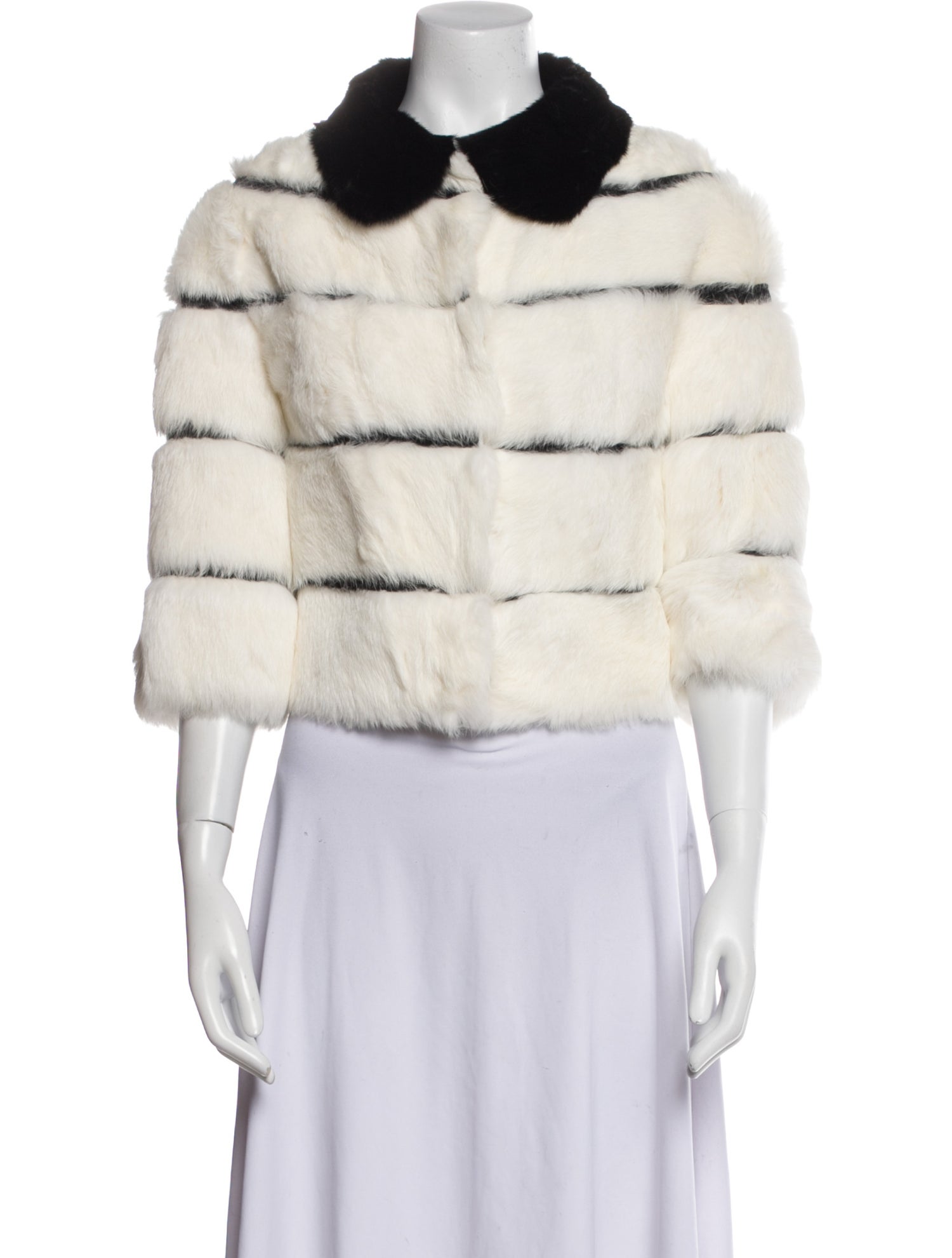 Red Valentino Fur Striped Fur Jacket w/ Tags
