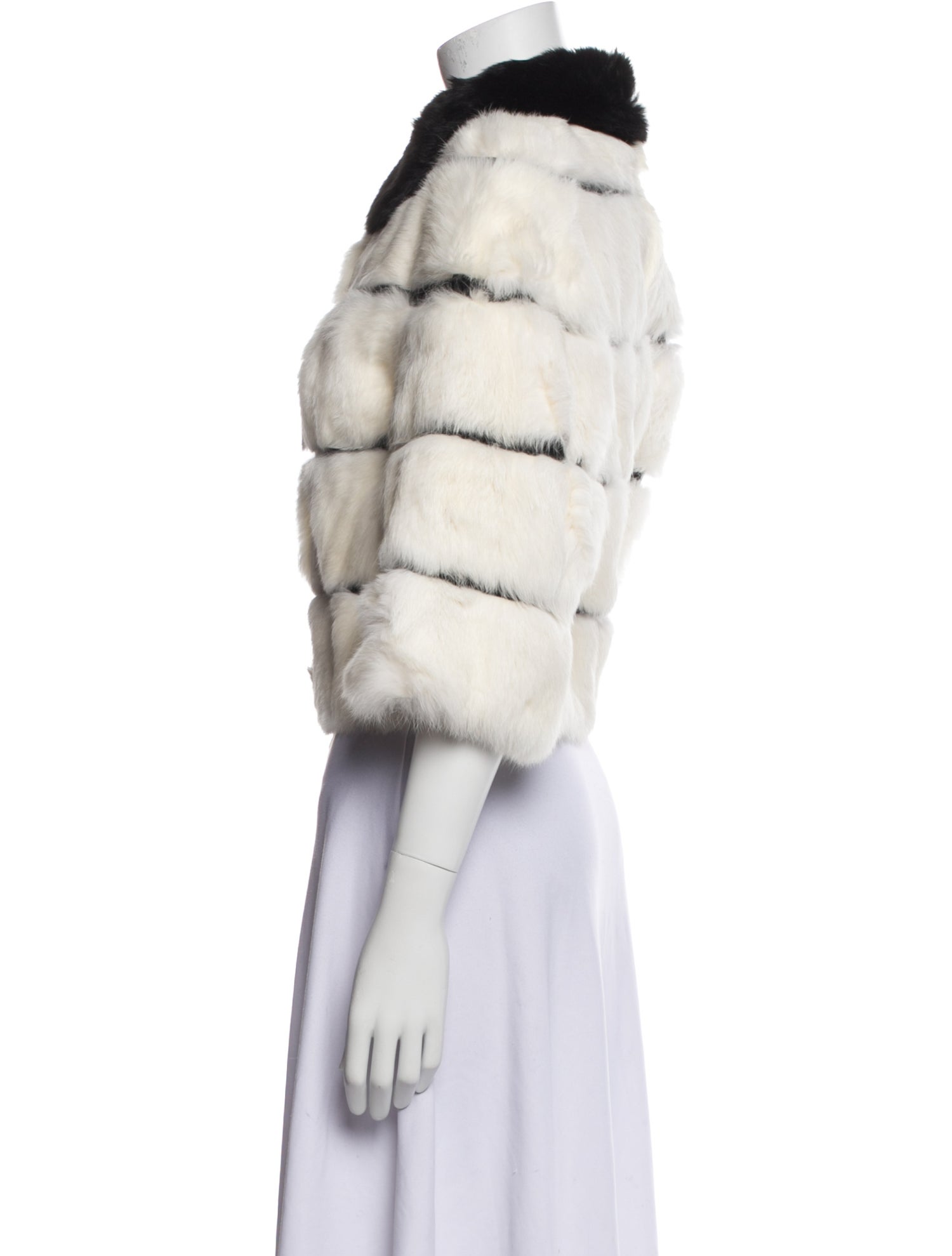 Red Valentino Fur Striped Fur Jacket w/ Tags