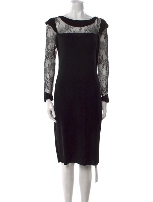 Red Valentino Lace Pattern Midi Length Dress