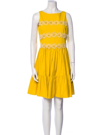 Red Valentino Bateau Neckline Mini Dress