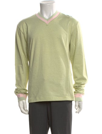 Red Valentino Rockstud Accents V-Neck Pullover