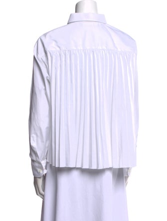 Red Valentino Long Sleeve Button-Up Top