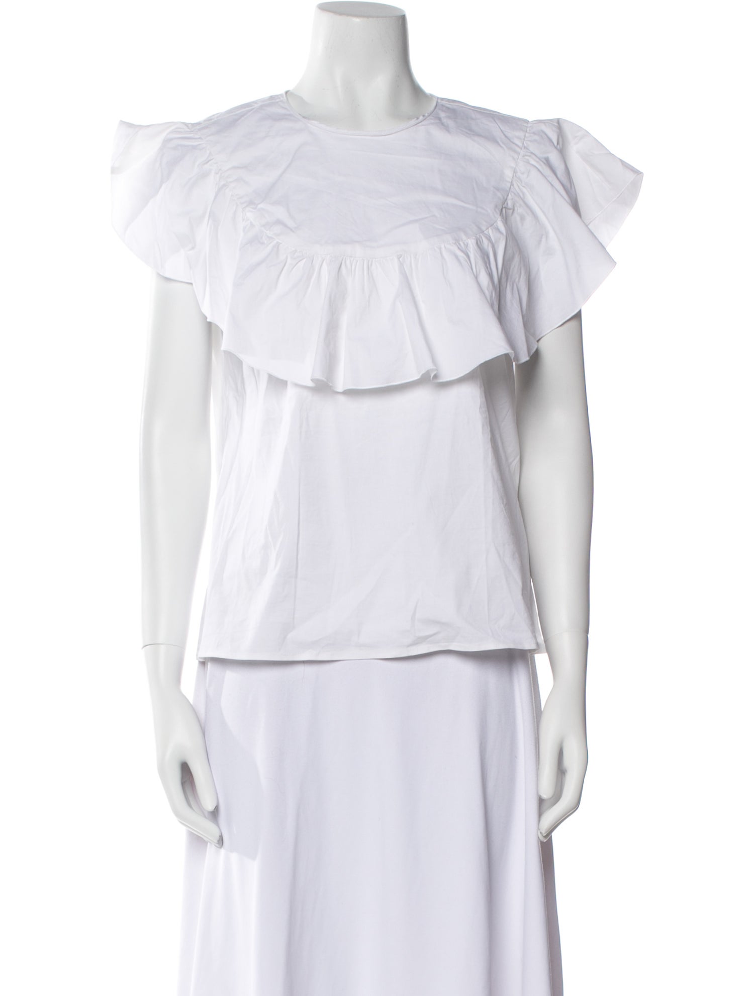 Red Valentino Crew Neck Short Sleeve Blouse