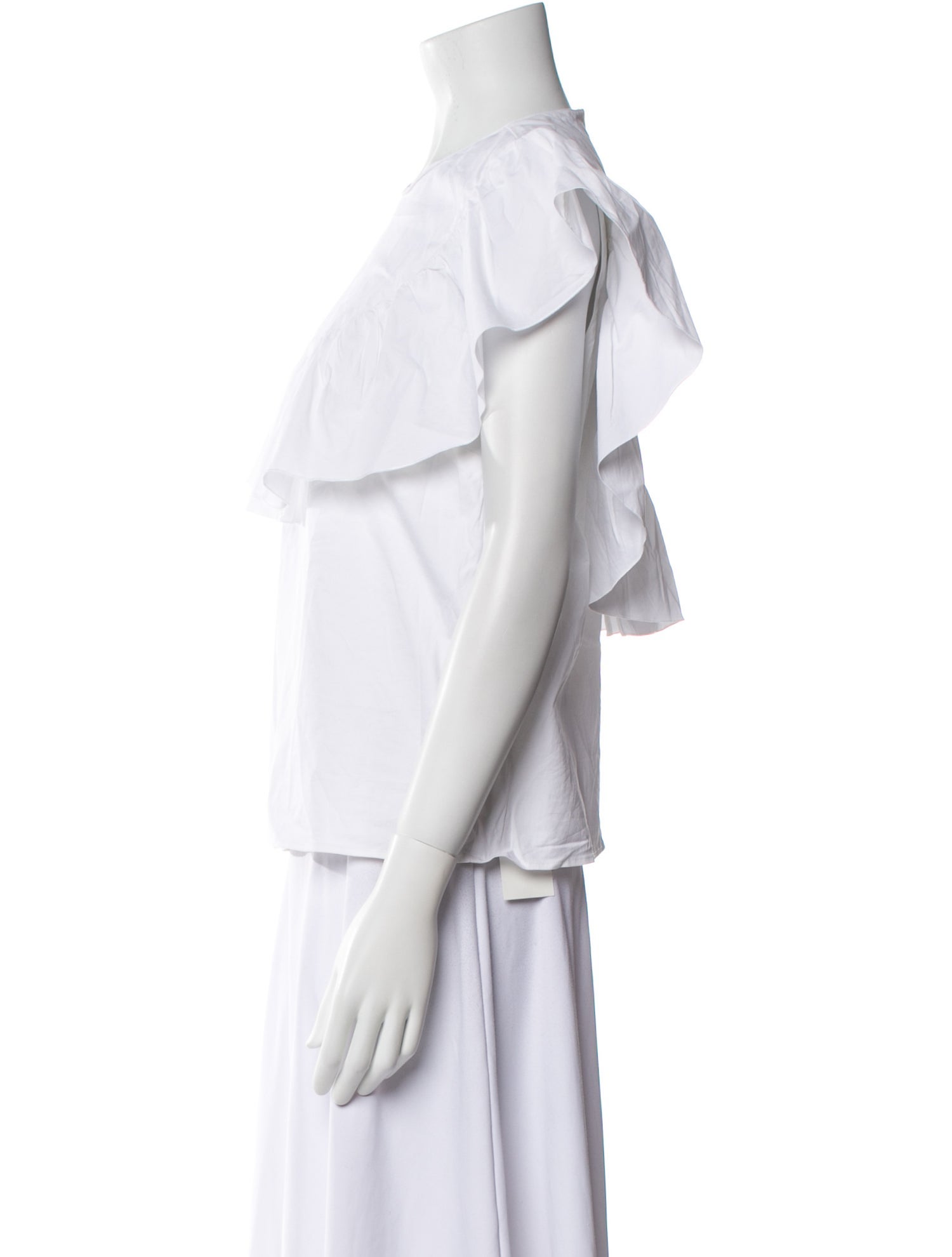 Red Valentino Crew Neck Short Sleeve Blouse