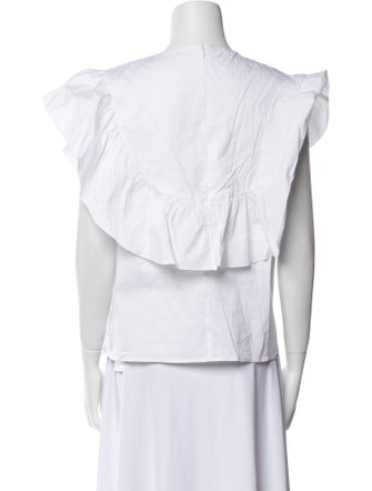 Red Valentino Crew Neck Short Sleeve Blouse