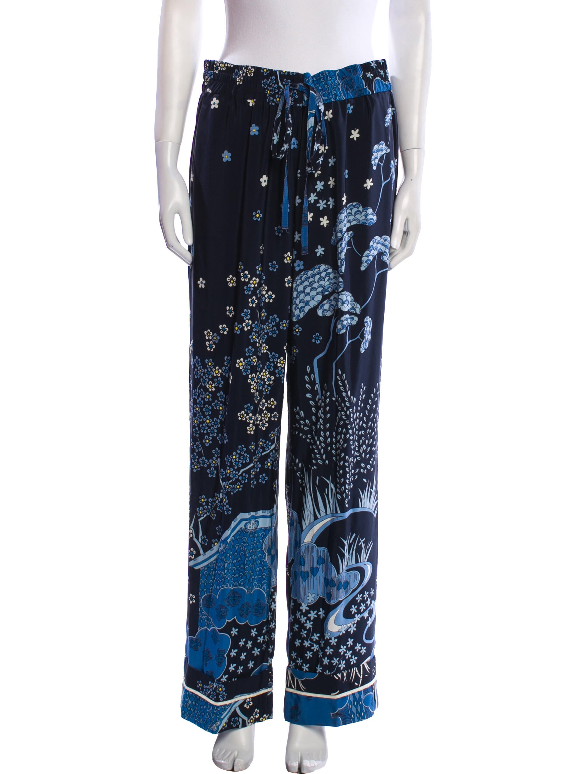 Red Valentino Silk Wide Leg Pants