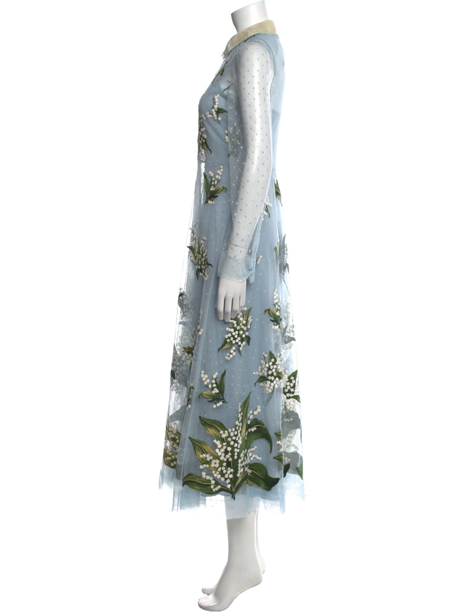 Red Valentino Floral Print Long Dress