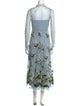 Red Valentino Floral Print Long Dress