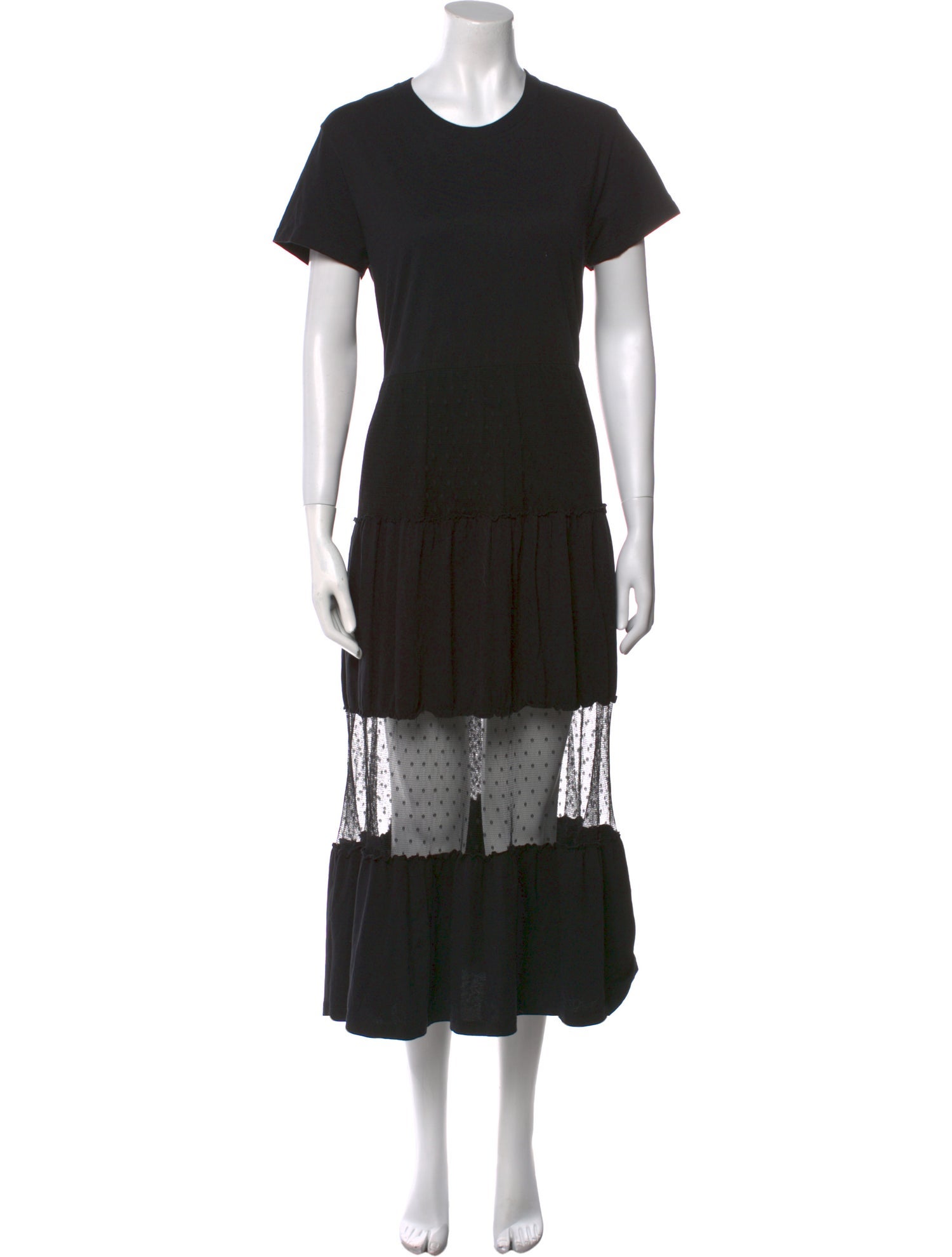 Red Valentino Crew Neck Midi Length Dress