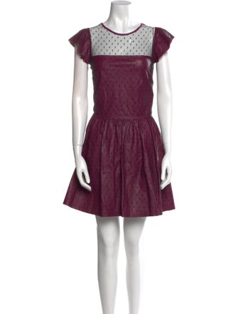 Red Valentino Lambskin Mini Dress