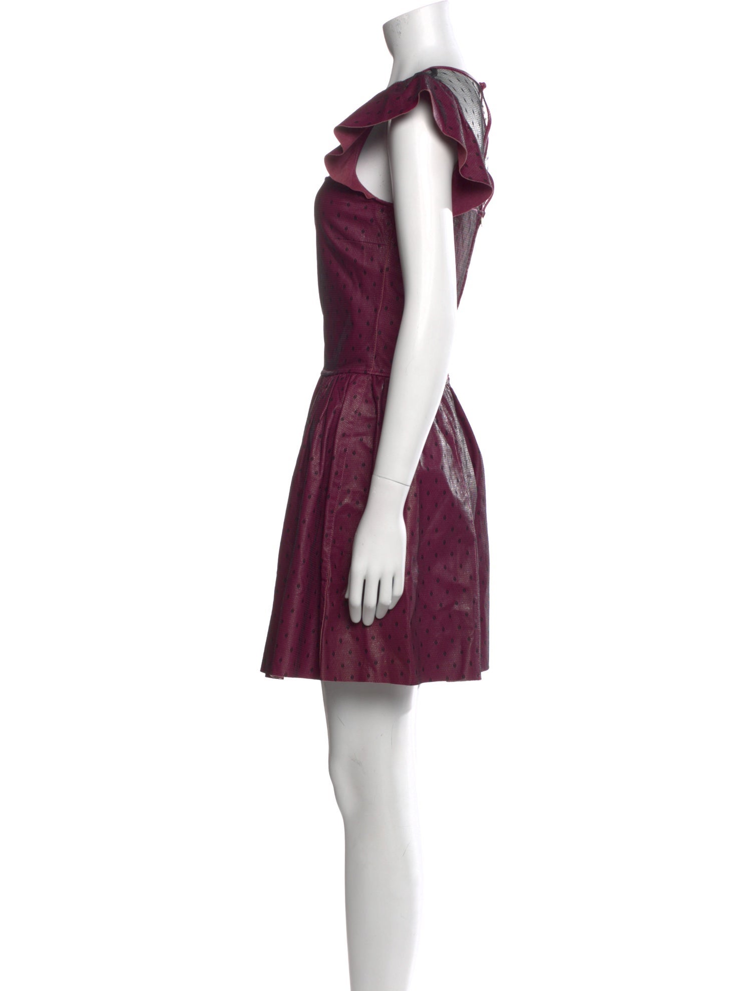 Red Valentino Lambskin Mini Dress