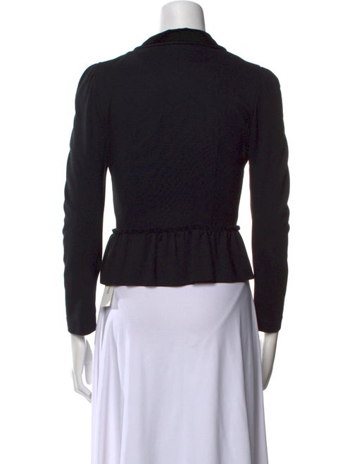 Red Valentino Mock Neck Long Sleeve Button-Up Top