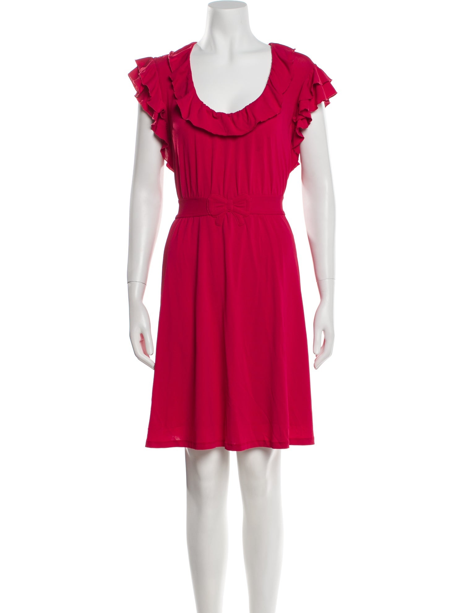 Red Valentino Scoop Neck Mini Dress