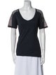 Red Valentino Scoop Neck Short Sleeve T-Shirt