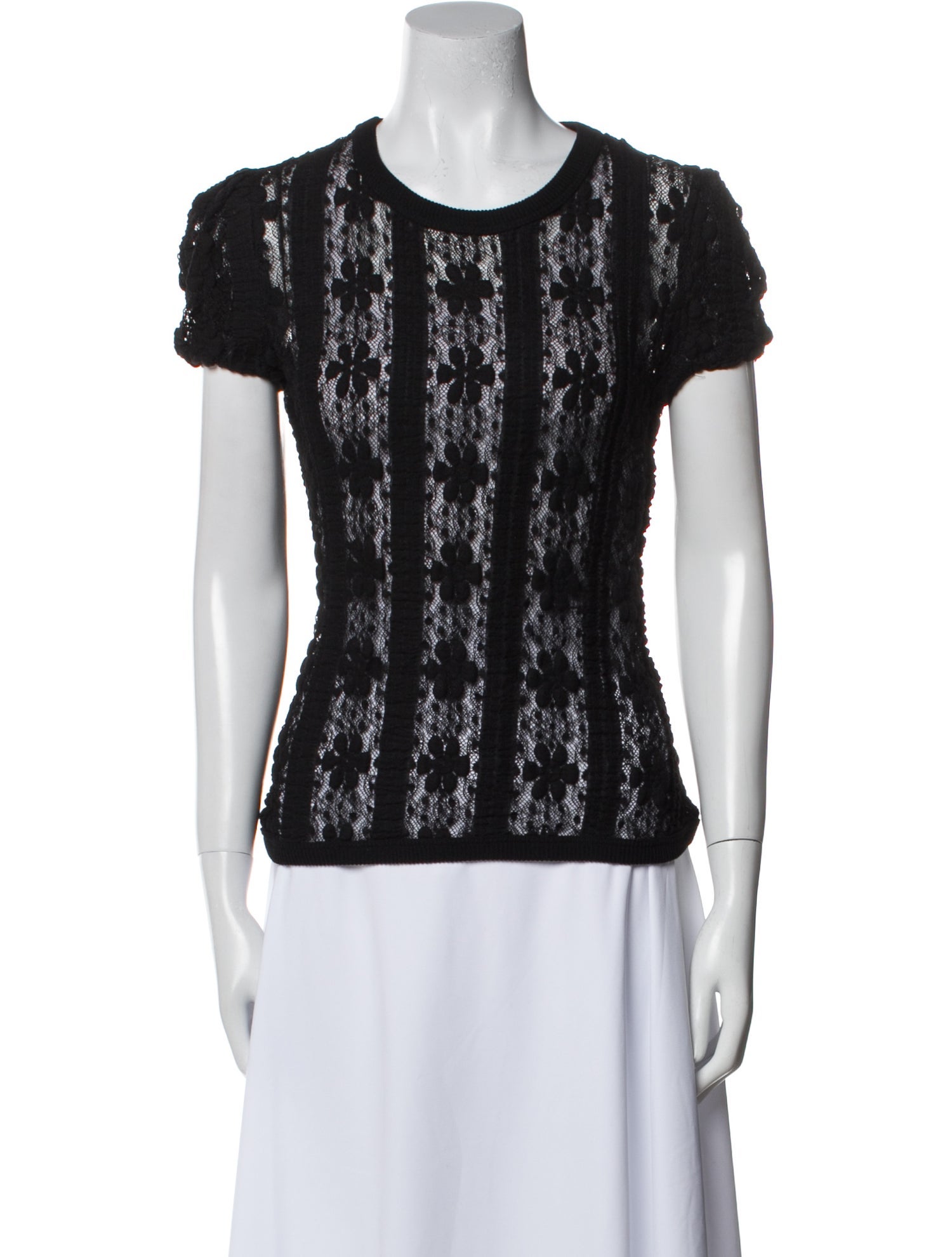 Red Valentino Scoop Neck Short Sleeve T-Shirt