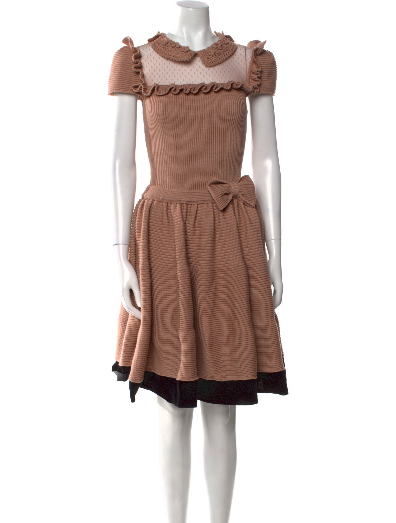 Red Valentino Virgin Wool Mini Dress