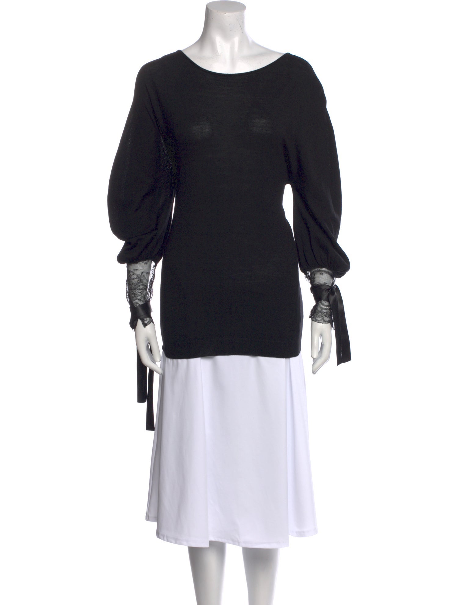 Red Valentino Merino Wool Scoop Neck Sweater