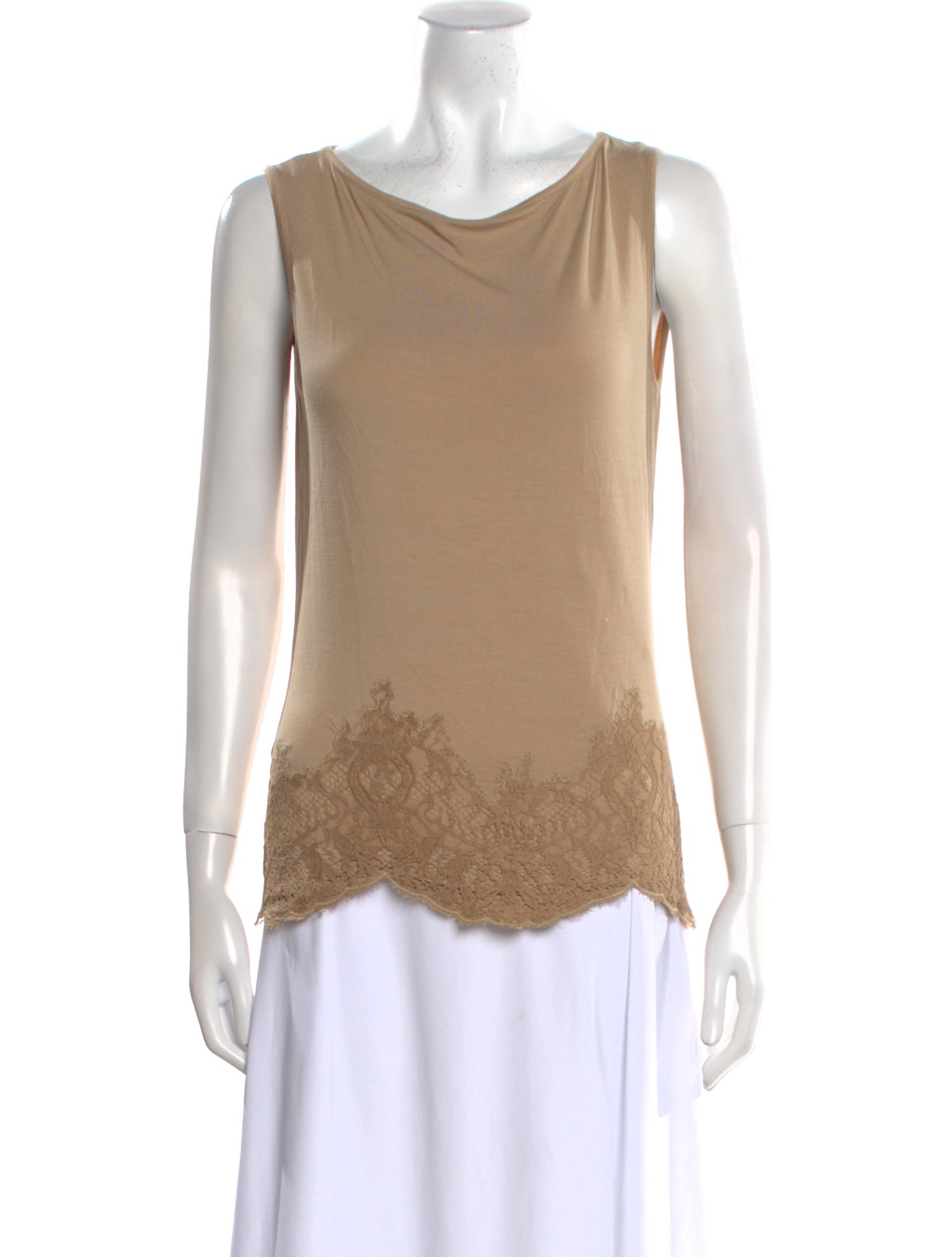 Red Valentino Cowl Neck Short Sleeve Top