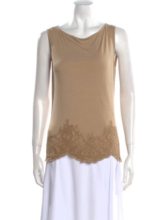 Red Valentino Cowl Neck Short Sleeve Top